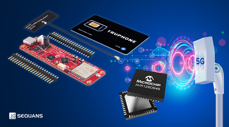 La nouvelle carte de développement pour microcontrôleurs 8 bits se connecte aux réseaux 5G LTE-M NB-IoT